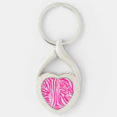 Search for pink zebra key rings Stripes