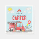 Search for fire truck napkins Boy birthday