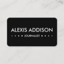 Search for journalism business cards Plain