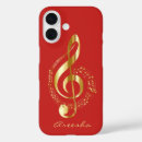 Search for treble clef iphone cases Red