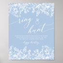 Search for elegant floral bridal shower games Dusty blue