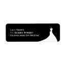 Search for black dress return address labels Bridal shower
