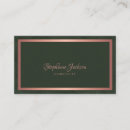 Search for dark green and gold business cards Minimalist