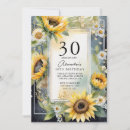 Search for rustic 30th birthday invitations Sunflowers