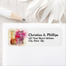 Search for artsy return address labels Watercolor