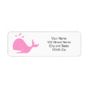 Search for pink whale return address labels Girly