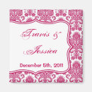Search for damask wedding magnets White