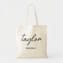 Search for wedding favor tote bags Modern minimalist script