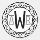 Search for initial w stickers Black and white