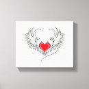 Search for angel wings canvas prints Heart