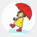 Search for girl with umbrella stickers Rainy