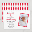 Search for red fifty and fabulous invitations White