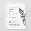 Search for peacock engagement party invitations Modern