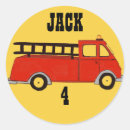 Search for red fire truck stickers Boy