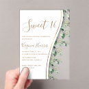 Search for foliage sweet 16 invitations Greenery