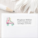 Search for roller skate return address labels Birthday