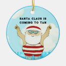 Search for santa on the beach christmas tree decorations Funny