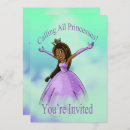 Search for african american princess birthday invitations Black