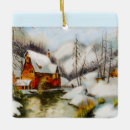 Search for winter scene christmas tree decorations Landscape