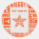 Search for cool typography stickers Orange
