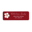 Search for cherry blossom return address labels Red
