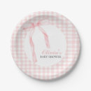 Search for pink gingham plates Bow