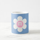 Search for monogram pink flowers mugs Blue
