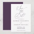 Search for purple wedding save the dates Minimalist