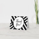 Search for black white stripes thank you cards Elegant