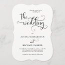Search for swirly wedding invitations Black and white