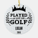 Search for funny golf christmas tree decorations Best dad by par