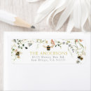 Search for honey bee return address labels Watercolor