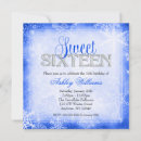 Search for winter wonderland sweet 16 invitations Snowflakes