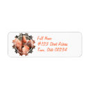 Search for tropical design return address labels Flamingo