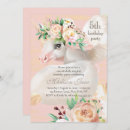Search for unicorn 5th birthday invitations Floral