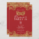 Search for red masquerade party invitations Elegant