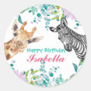 Search for zoo birthday stickers Watercolor