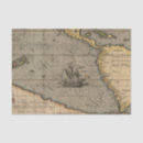 Search for old world map tissue paper Vintage