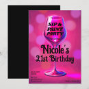 Search for wine glass invitations Girls night out