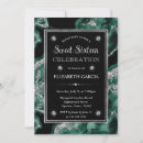 Search for silver and green sweet 16 invitations Elegant