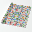 Search for mid century modern christmas wrapping paper Blue