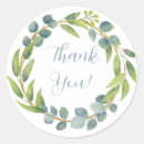 Search for romantic floral watercolor stickers Thank you