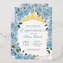 Search for baby blue quinceanera invitations Gold