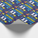 Search for alien wrapping paper Blue
