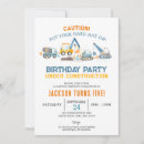 Search for vehicle birthday invitations Stop the traffic