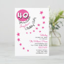 Search for for her 40th birthday invitations Black and white