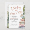 Search for travel bridal shower invitations World map