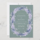 Search for lavender sage wedding invitations Botanical