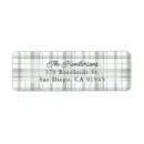Search for flannel return address labels Tartan