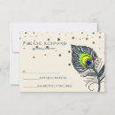 Search for blue peacock rsvp cards White